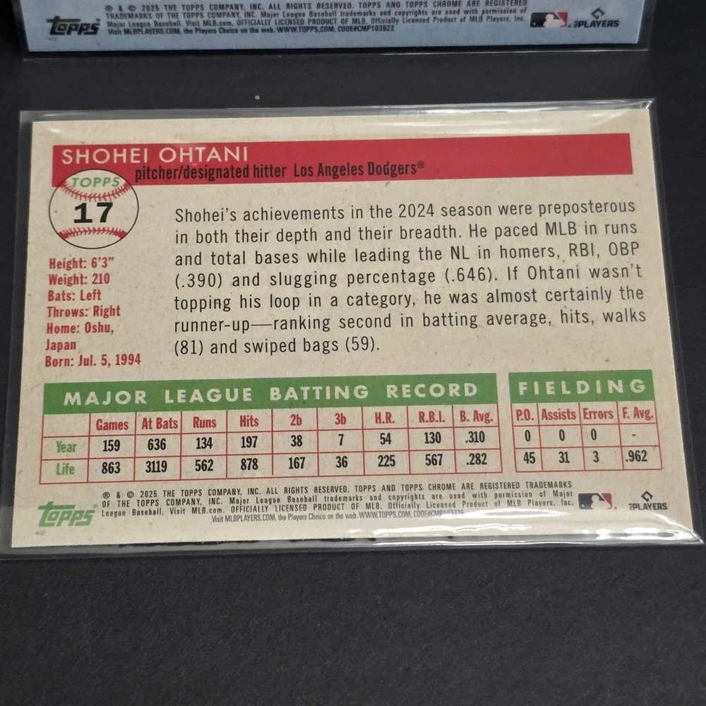2025‎ Topps Chrome Platinum Shohei Ohtani 1955 Sails and Rails  #55RS-19 & Base